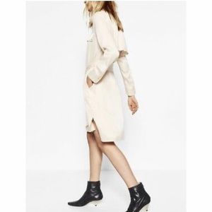 Zara Sateen Shirt Dress